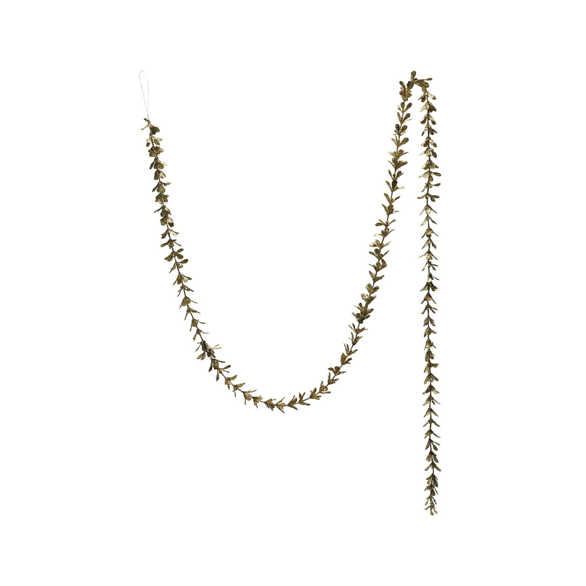 Gold Glitter Boxwood Garland
