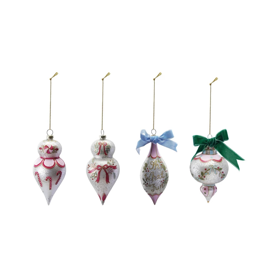 Hand Painted Glass Ornament Assorted