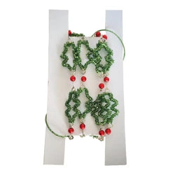 Beaded Holly & Berries Garland